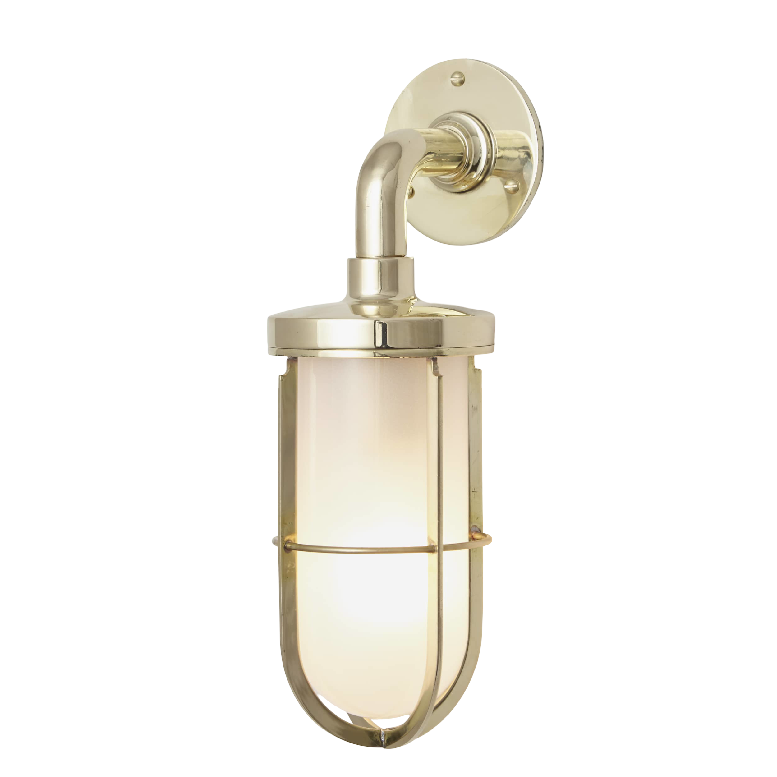 Weatherproof ship's well glass wall light