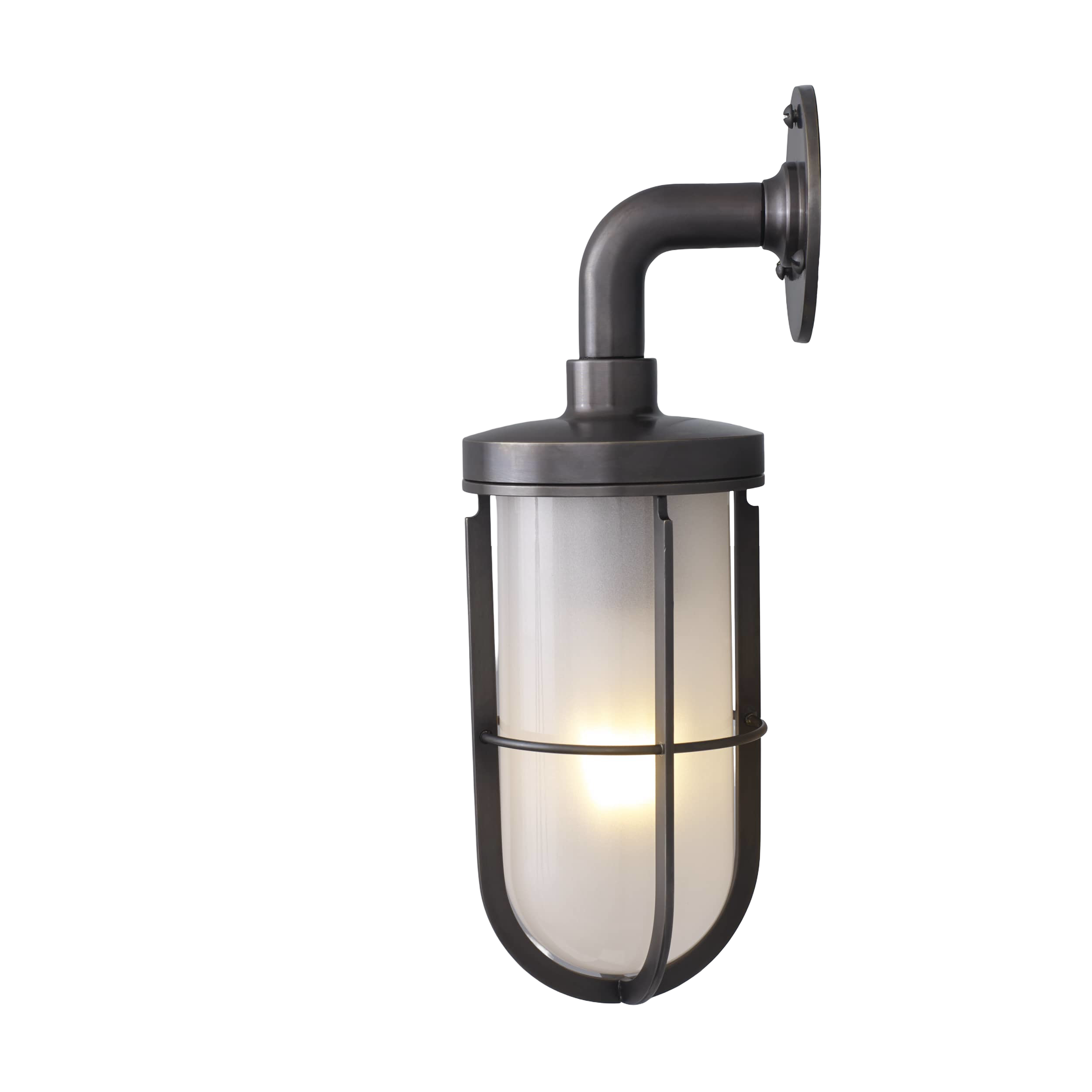 Weatherproof ship's well glass wall light