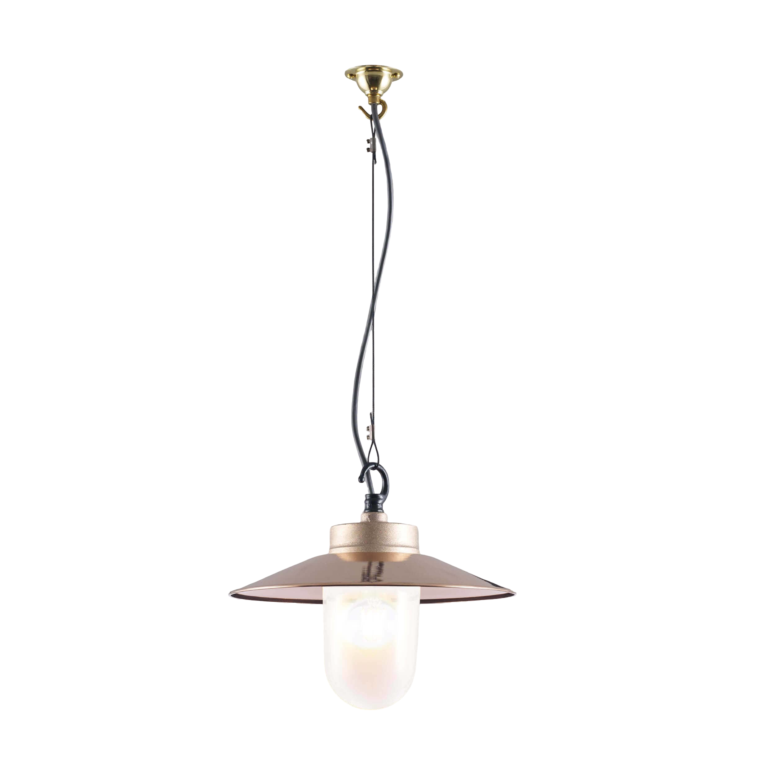 Well glass pendant with visor 7680