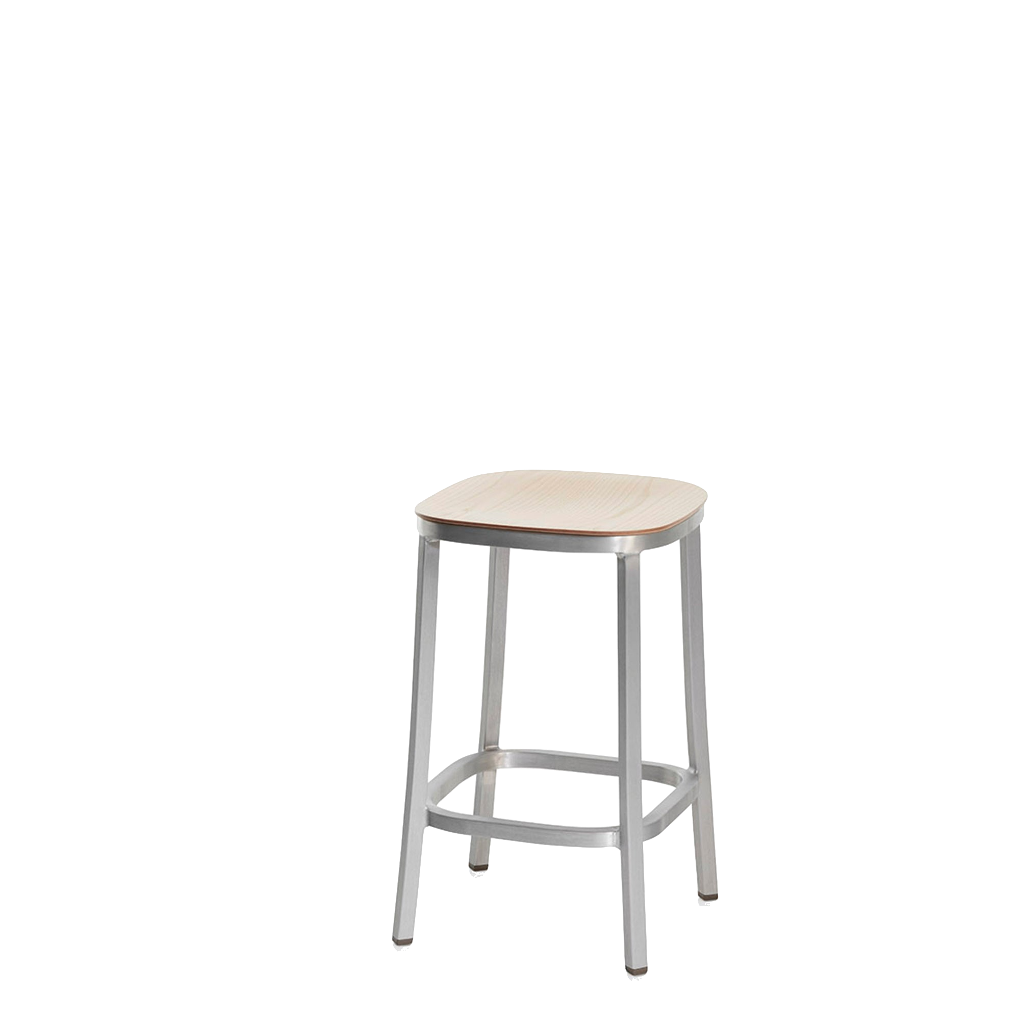 1 Inch stool, wood seat