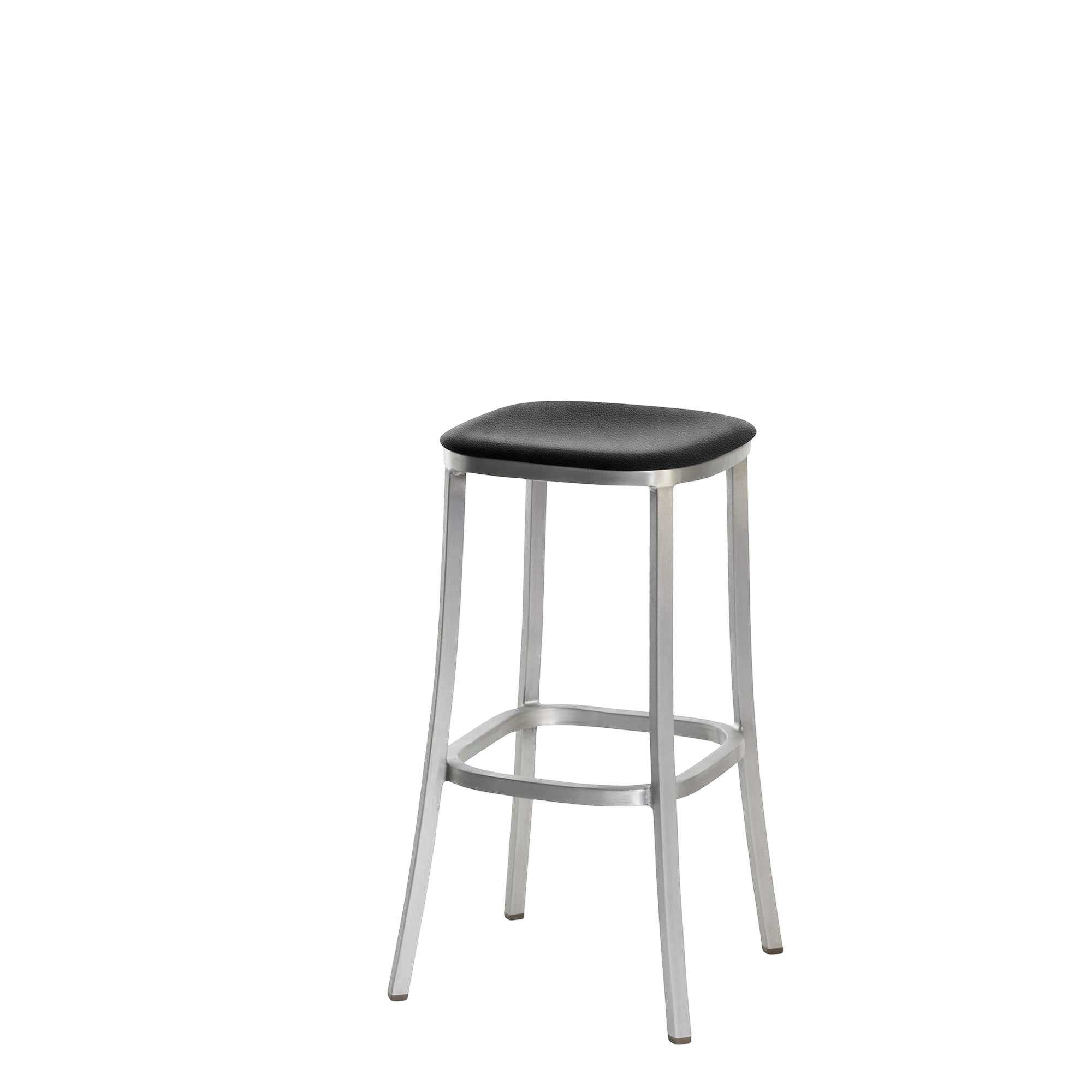 1 Inch stool, upholstered seat - Hand Brushed