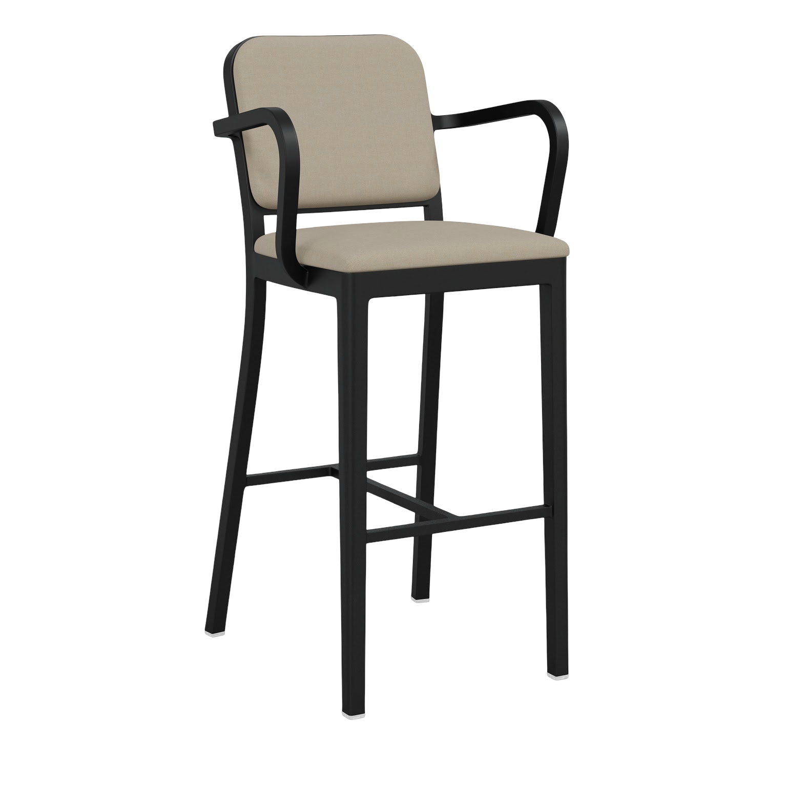 Navy® Officer Stool with arms - Black powder-coated