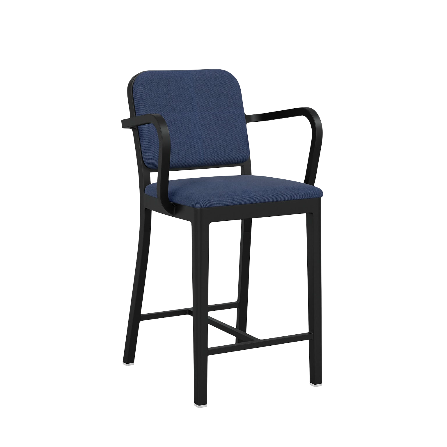 Navy® Officer Stool with arms - Black powder-coated