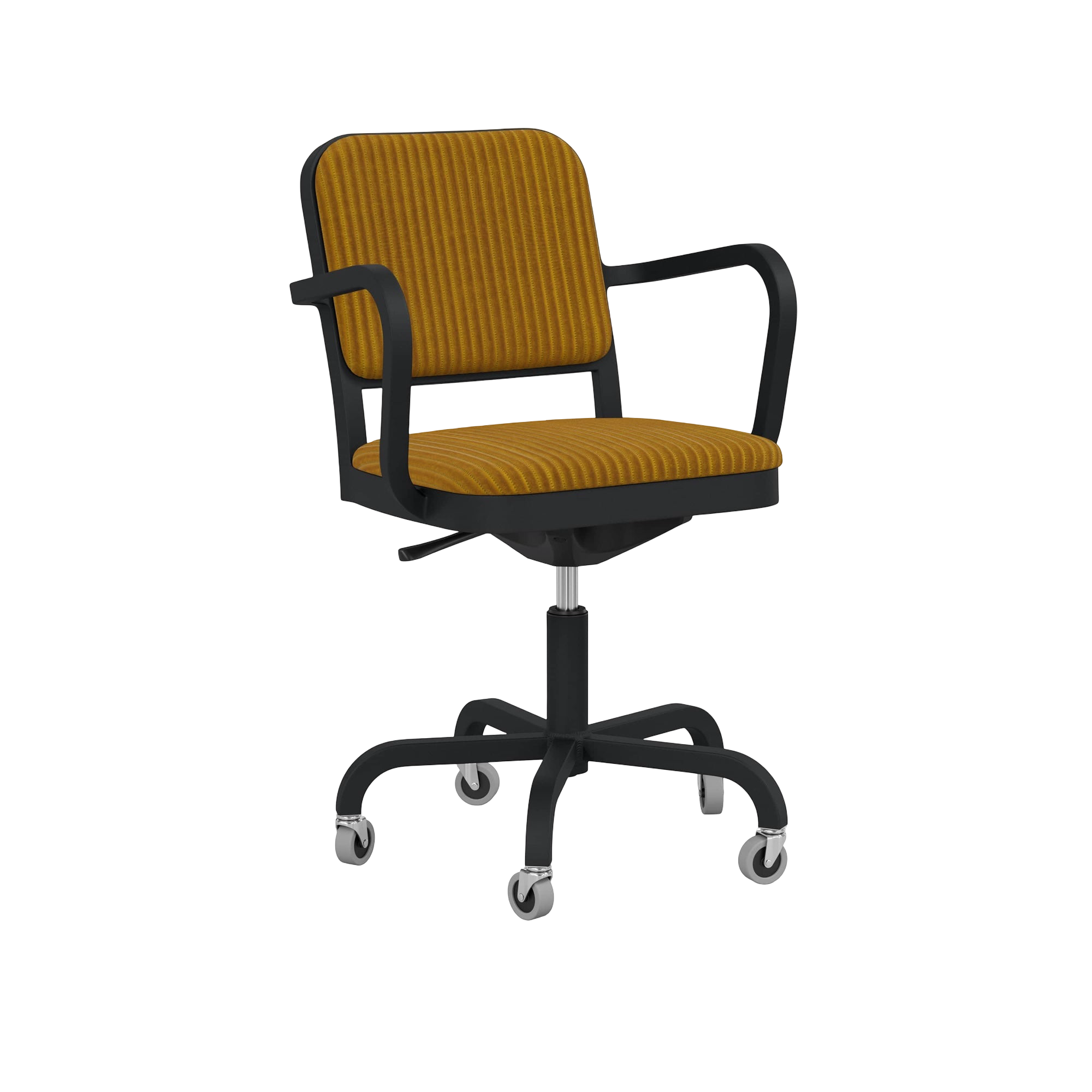 Navy® Officer Swivel Armchair - Black powder coated