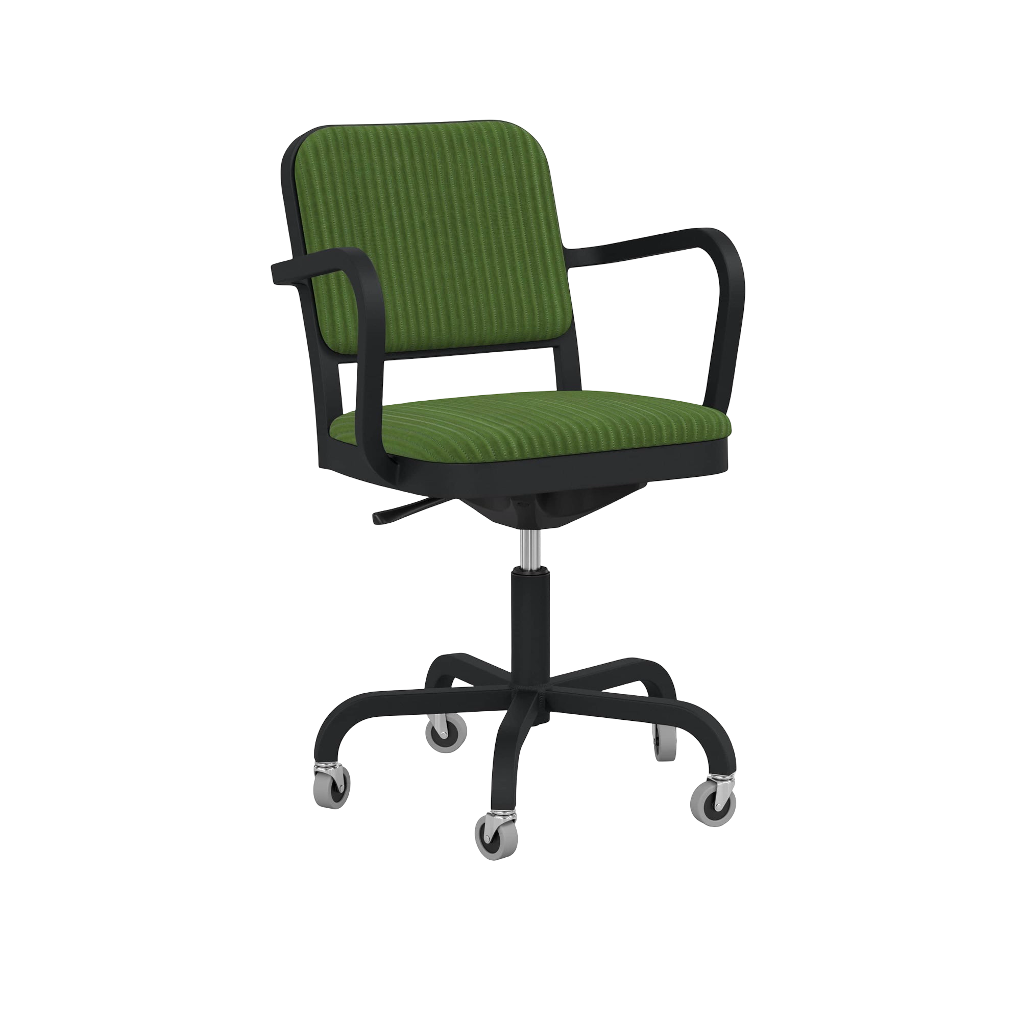 Navy® Officer Swivel Armchair - Black powder coated