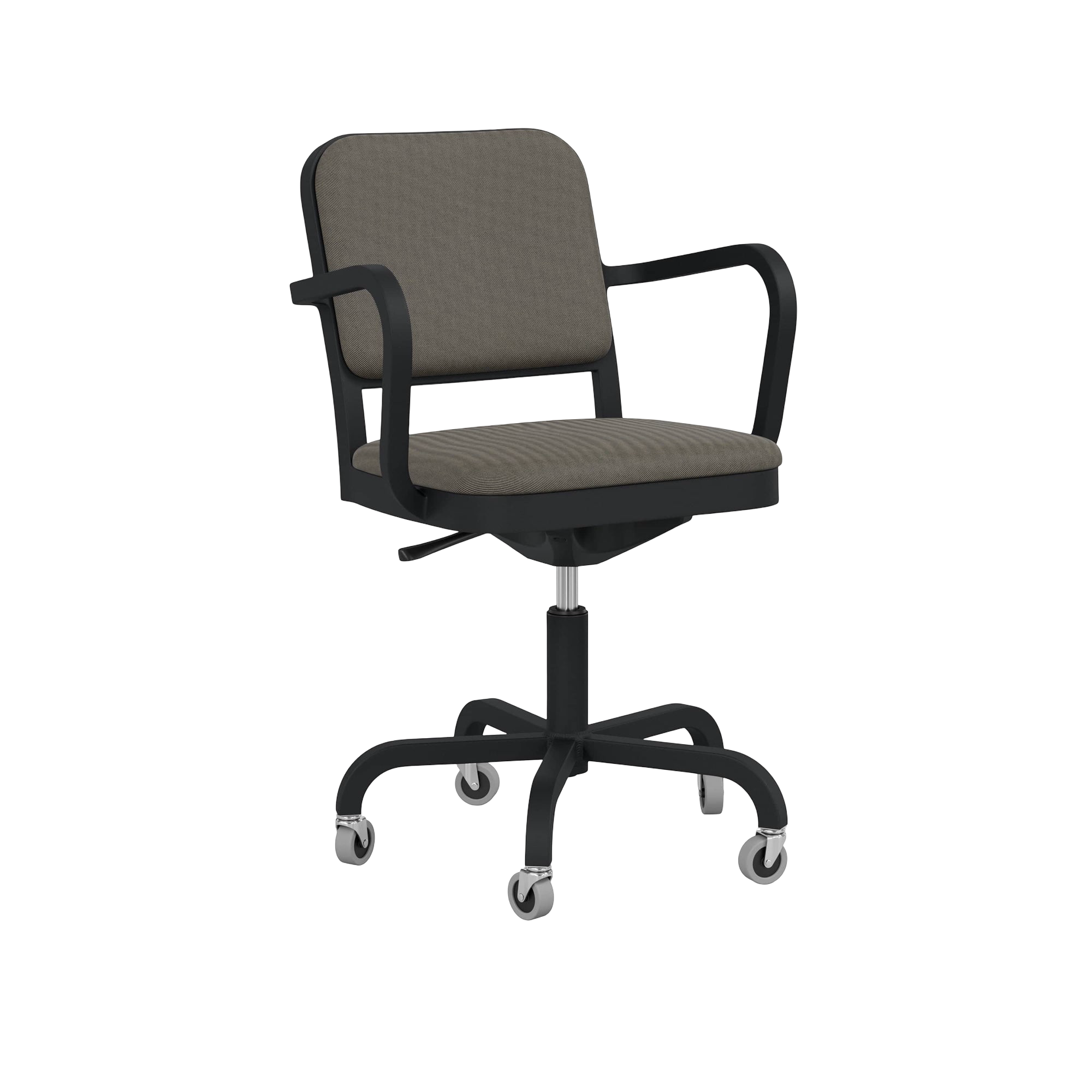 Navy® Officer Swivel Armchair - Black powder coated