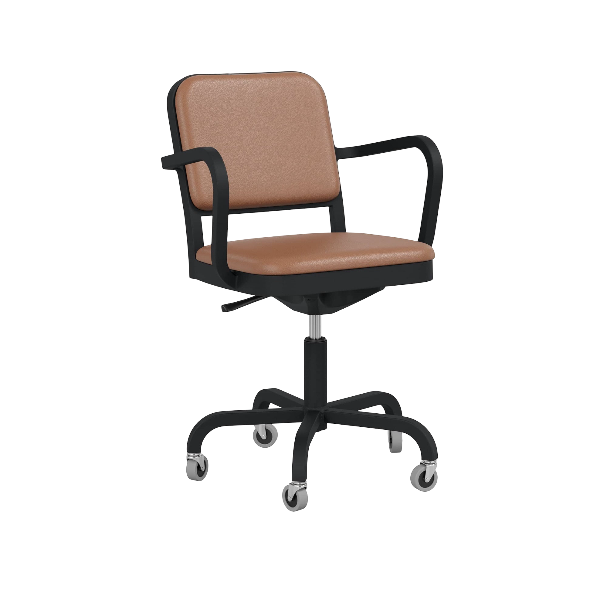 Navy® Officer Swivel Armchair - Black powder coated