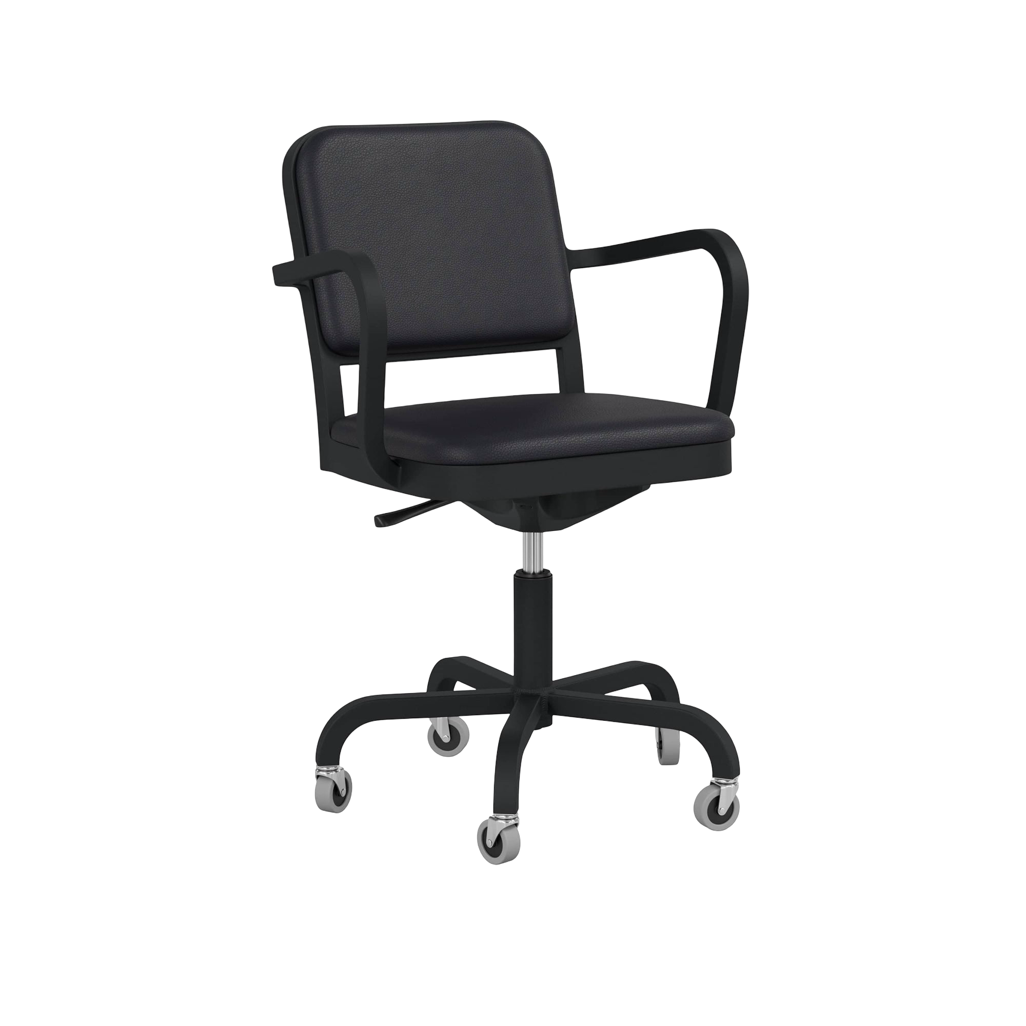 Navy® Officer Swivel Armchair - Black powder coated