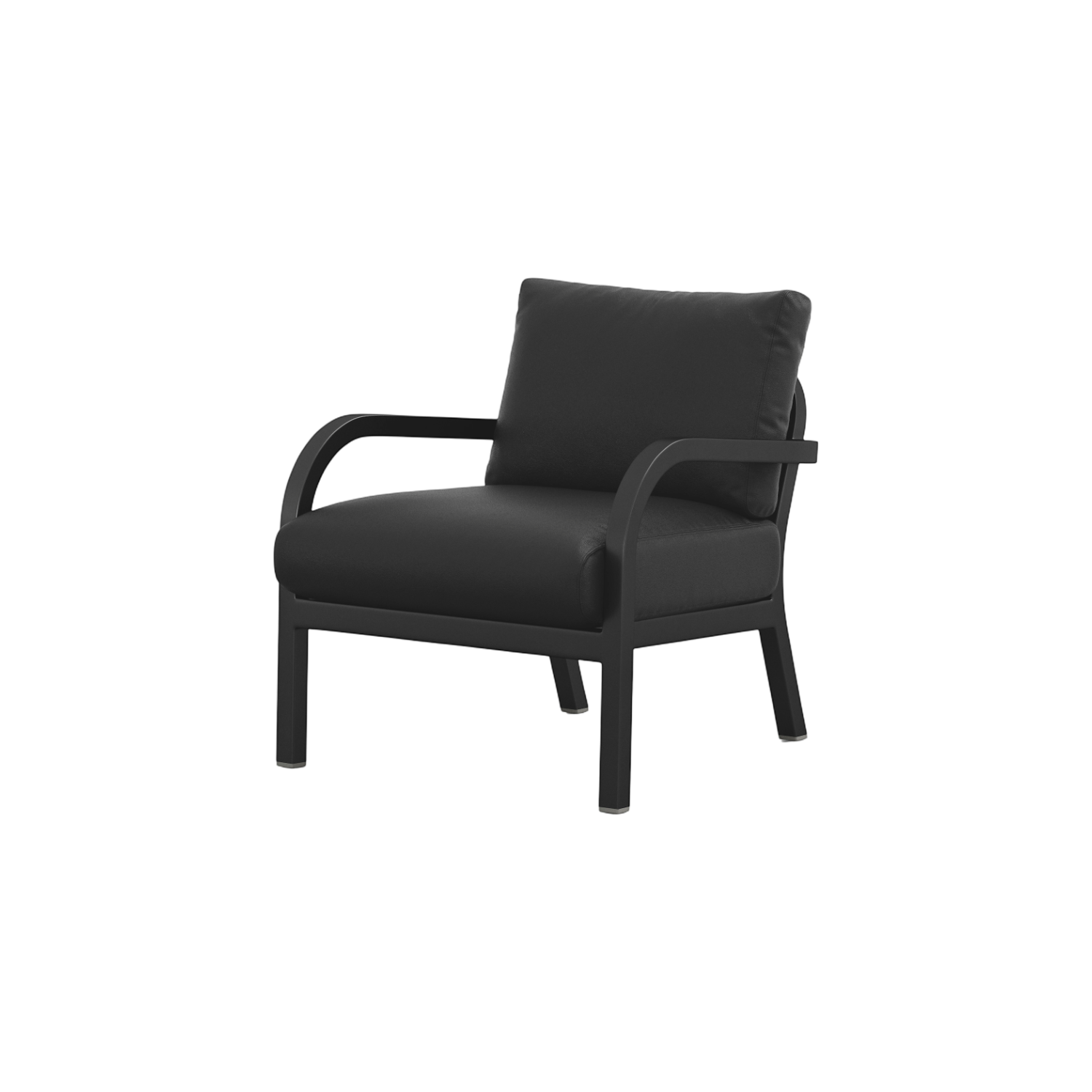 Navy® Lounge Armchair - Black Powder Coated