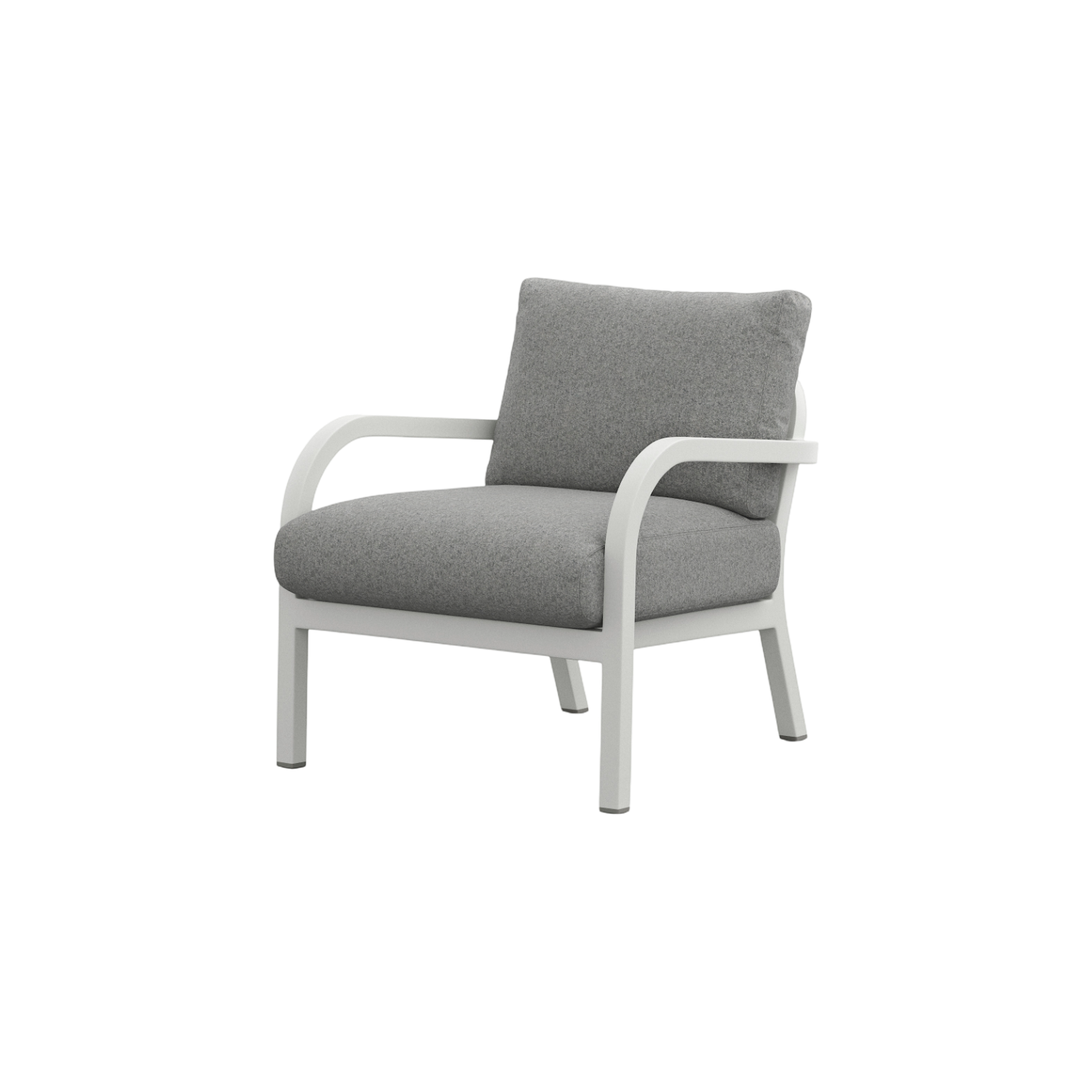 Navy® Lounge Armchair - White Grey Powder Coated