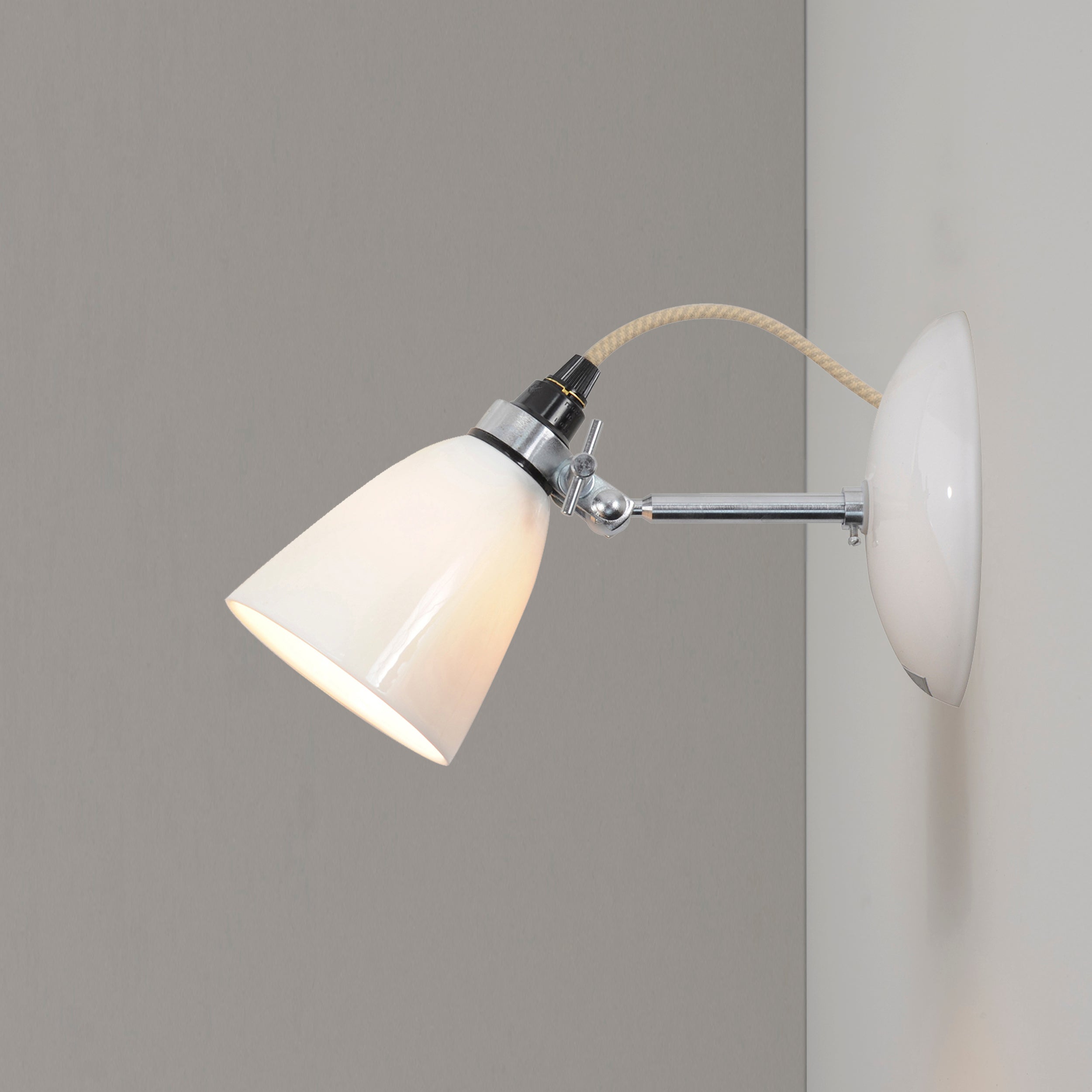 Hector Dome Small switched wall light
