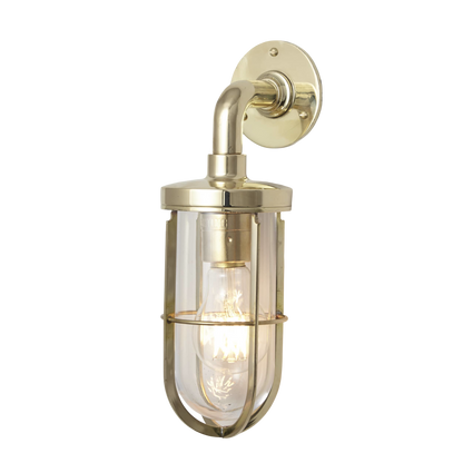 Weatherproof ship's well glass wall light