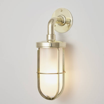 Weatherproof ship's well glass wall light