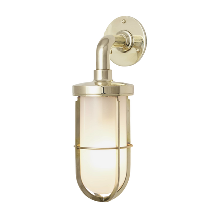 Weatherproof ship's well glass wall light