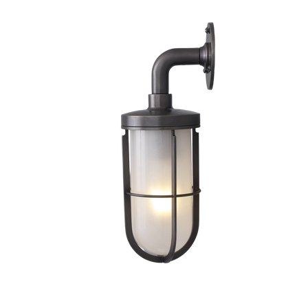 Weatherproof ship's well glass wall light