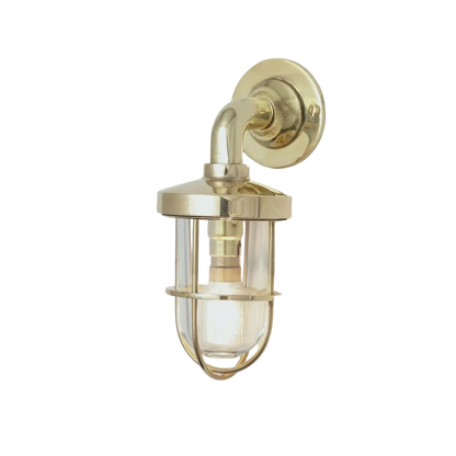Miniature weatherproof ship's well glass wall light 7207