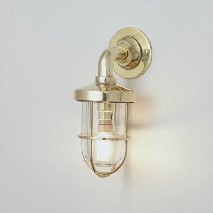 Miniature weatherproof ship's well glass wall light 7207