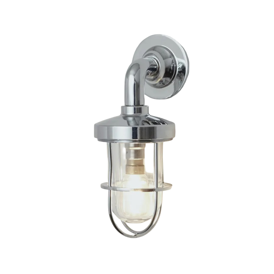 Miniature weatherproof ship's well glass wall light 7207