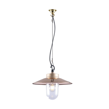 Well glass pendant with visor 7680