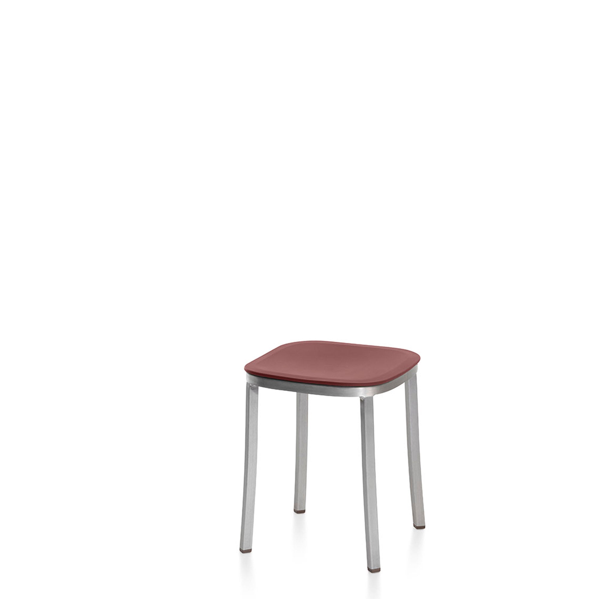 1 Inch small stool, recycled plastic seat by Jasper Morrison - Hand brushed