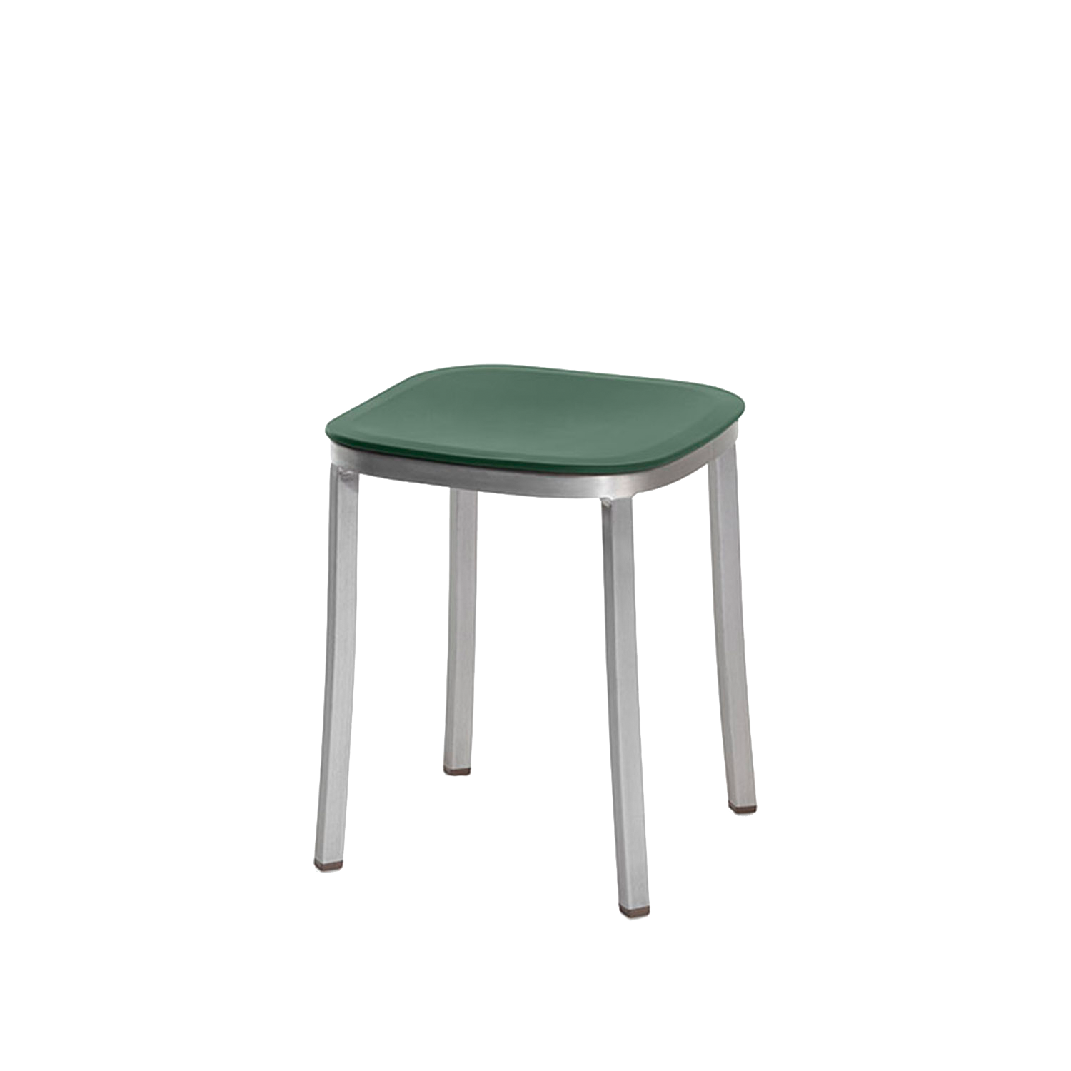 1 Inch small stool, recycled plastic seat by Jasper Morrison - Hand brushed