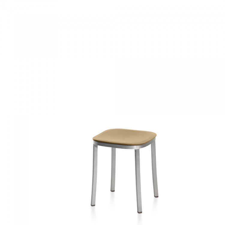 1 Inch small stool, recycled plastic seat by Jasper Morrison - Hand brushed