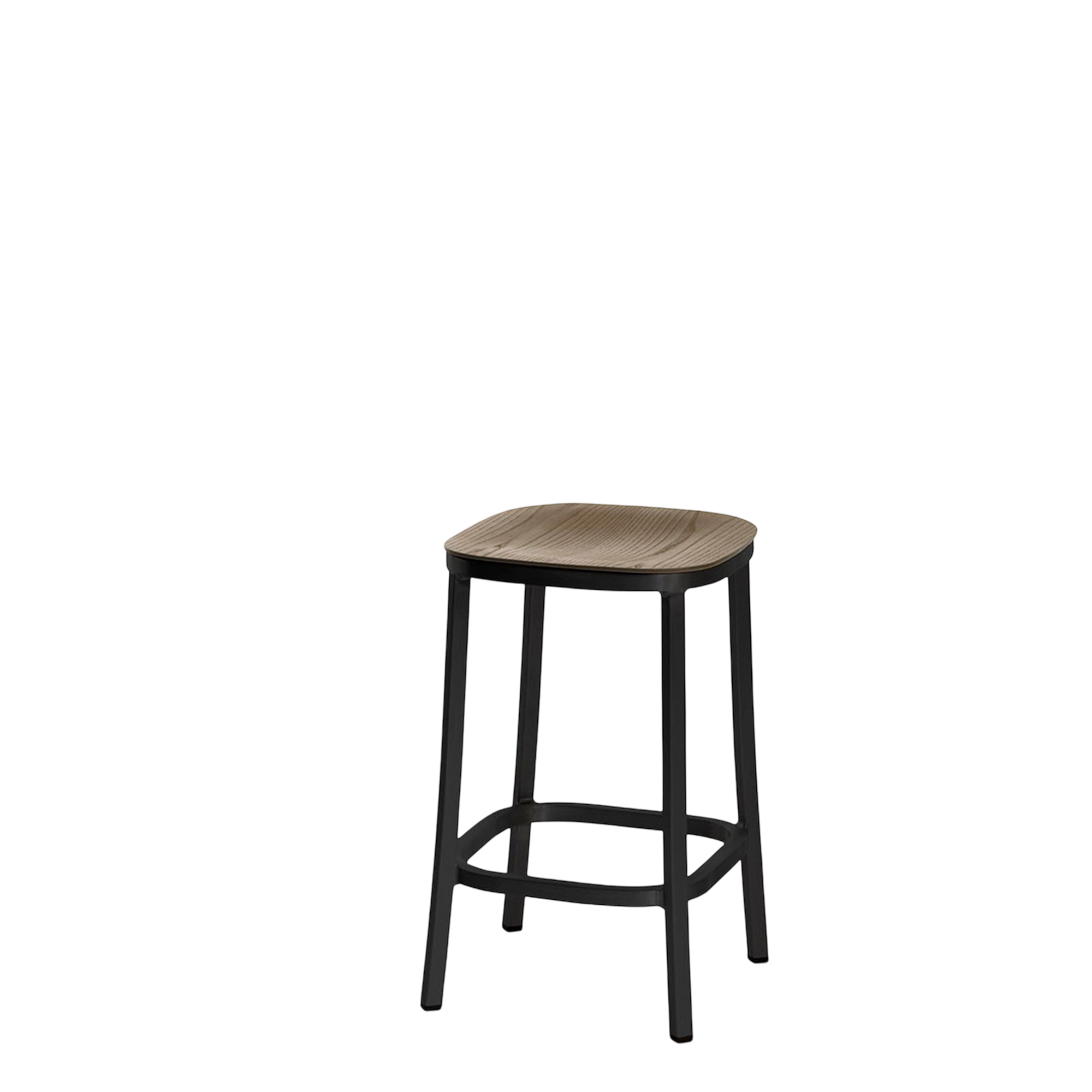 1 Inch stool, wood seat