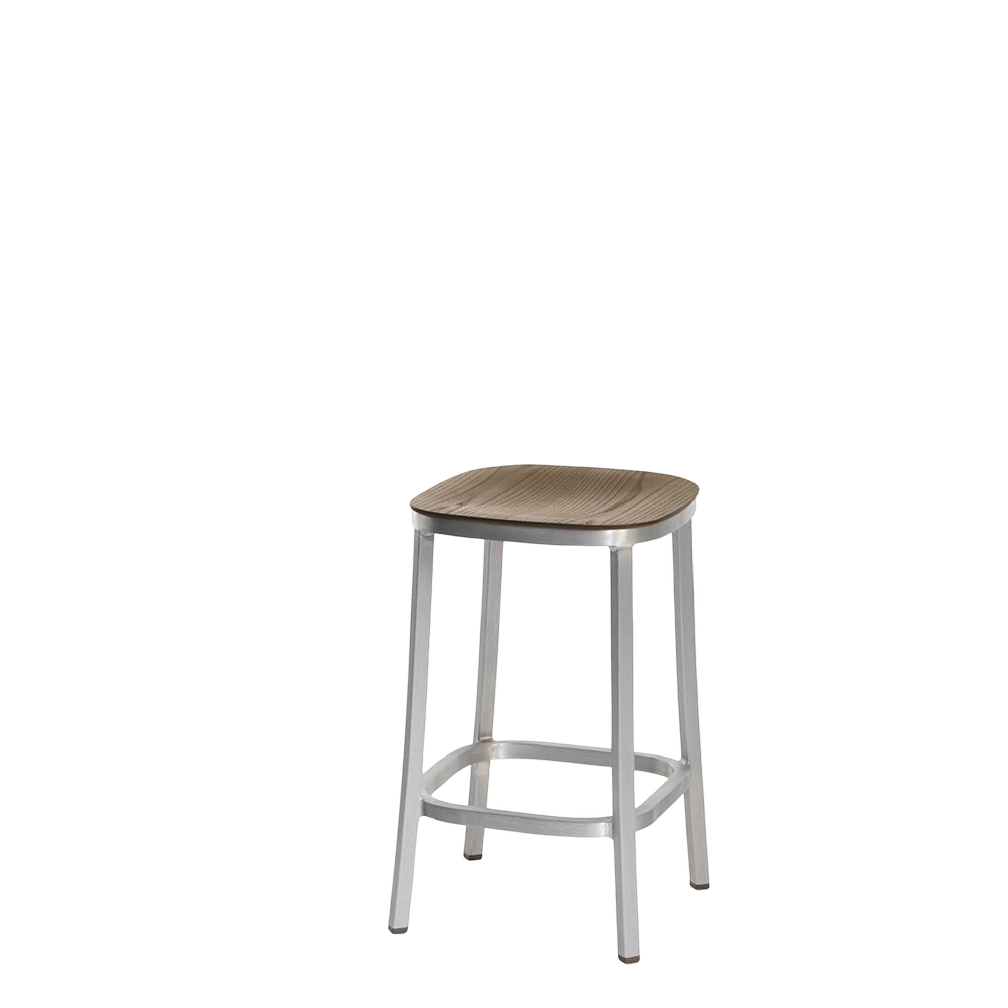 1 Inch stool, wood seat