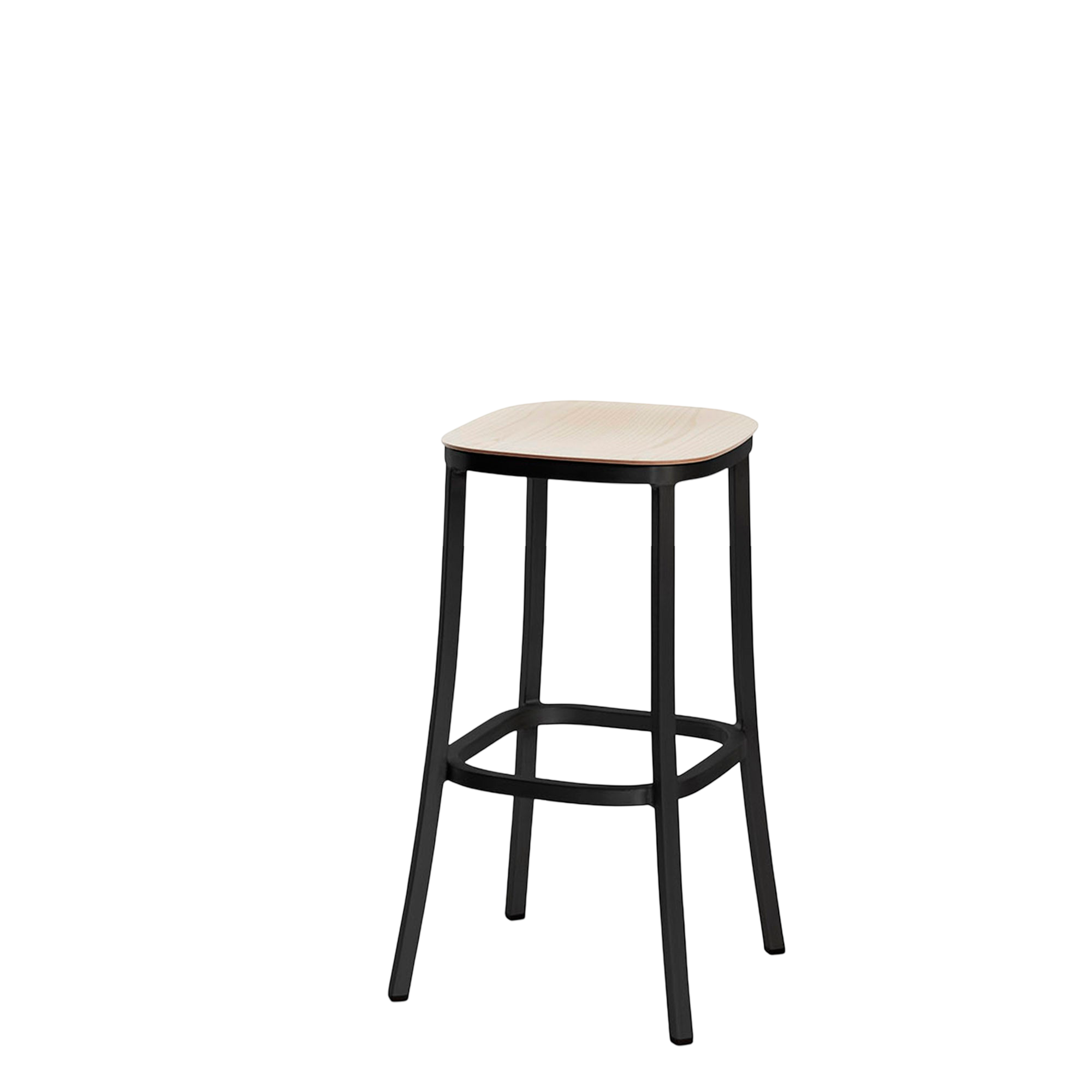 1 Inch stool, wood seat