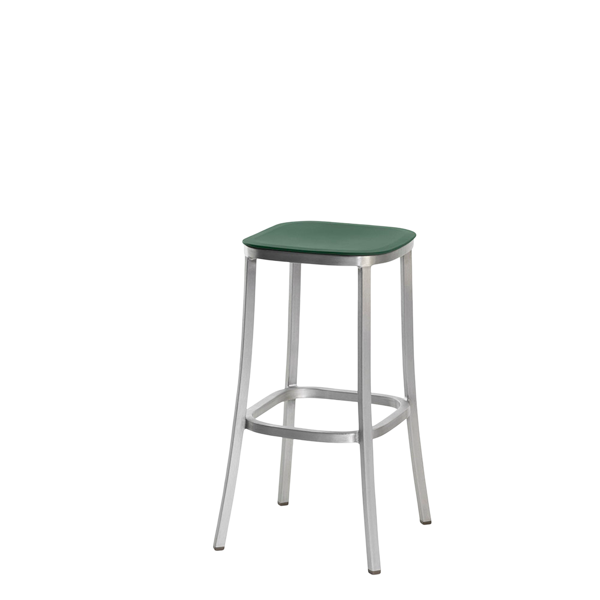 1 Inch stool, recycled plastic seat - Hand brushed