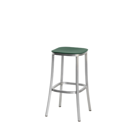 1 Inch stool, recycled plastic seat - Hand brushed