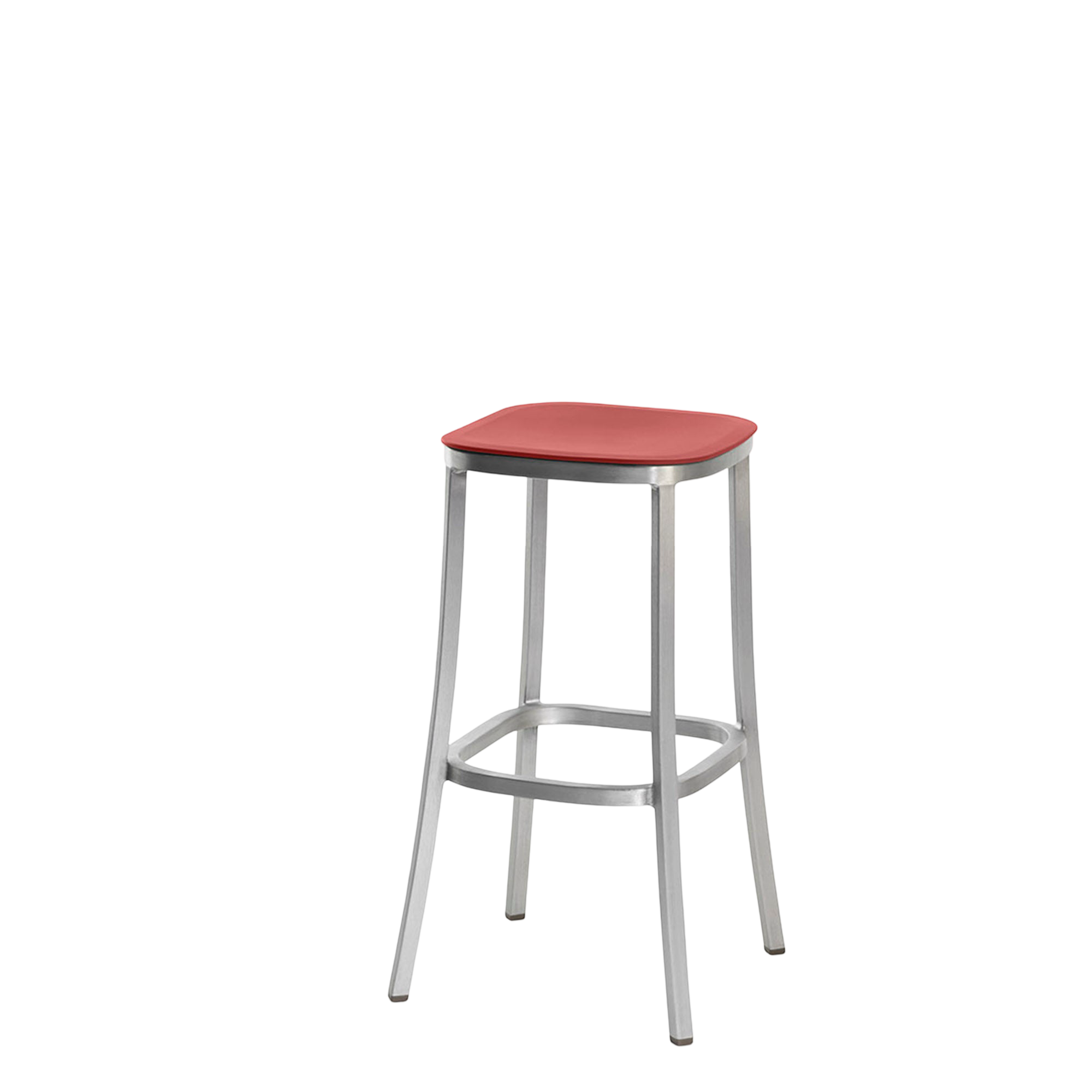 1 Inch stool, recycled plastic seat - Hand brushed