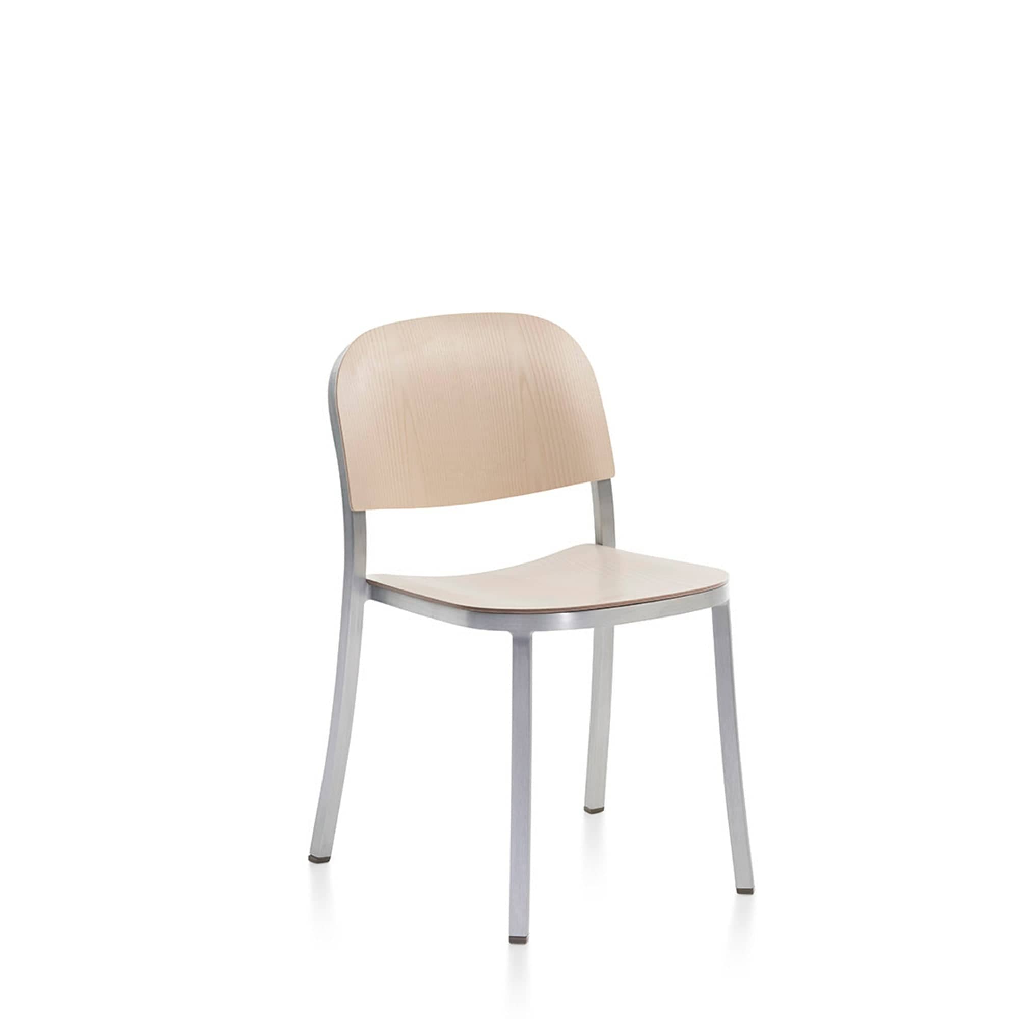 1 Inch Side Chair, wood seat by Jasper Morrison - Hand Brushed