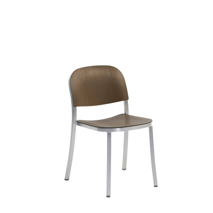 1 Inch Side Chair, wood seat by Jasper Morrison - Hand Brushed