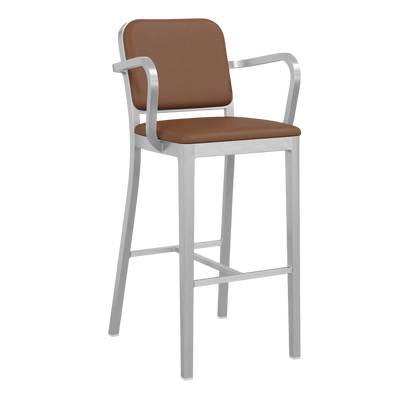 Navy® Officer Stool with arms - Hand Brushed