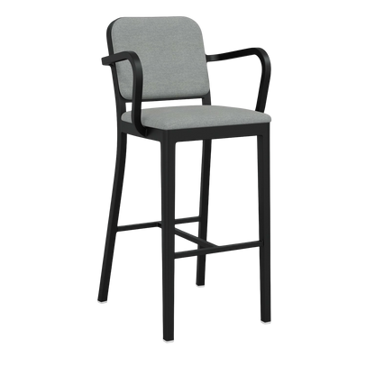 Navy® Officer Stool with arms - Black powder-coated