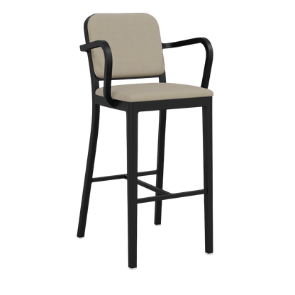 Navy® Officer Stool with arms - Black powder-coated