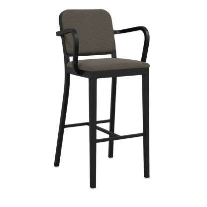 Navy® Officer Stool with arms - Black powder-coated