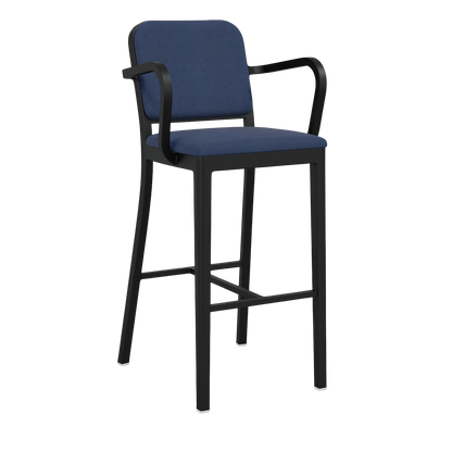 Navy® Officer Stool with arms - Black powder-coated