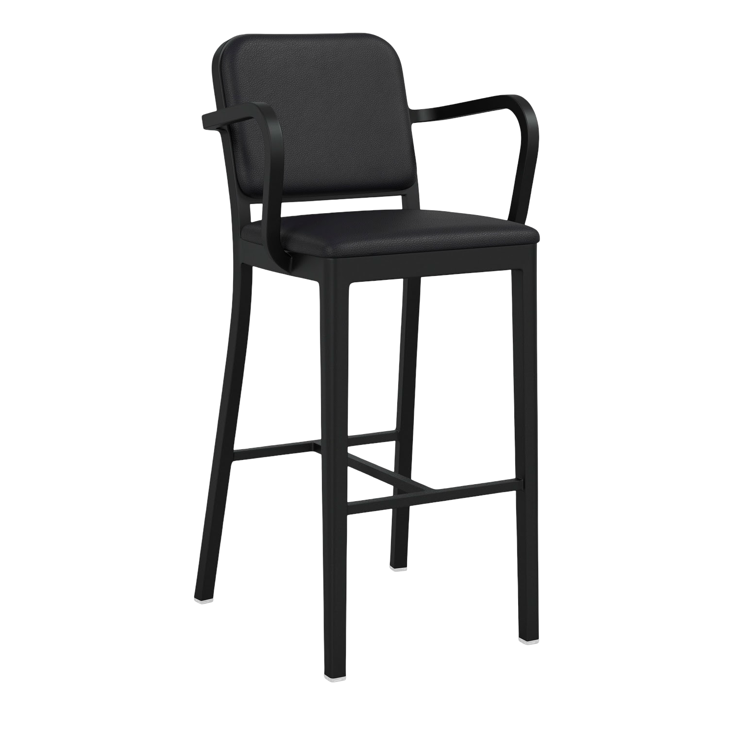 Navy® Officer Stool with arms - Black powder-coated