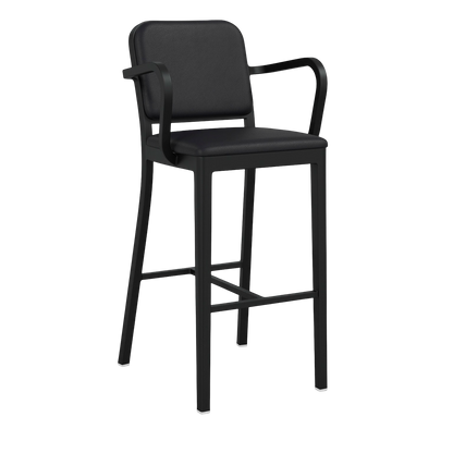 Navy® Officer Stool with arms - Black powder-coated