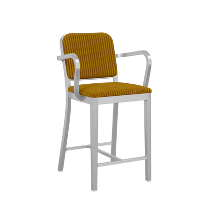 Navy® Officer Stool with arms - Hand Brushed