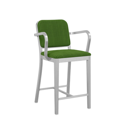 Navy® Officer Stool with arms - Hand Brushed