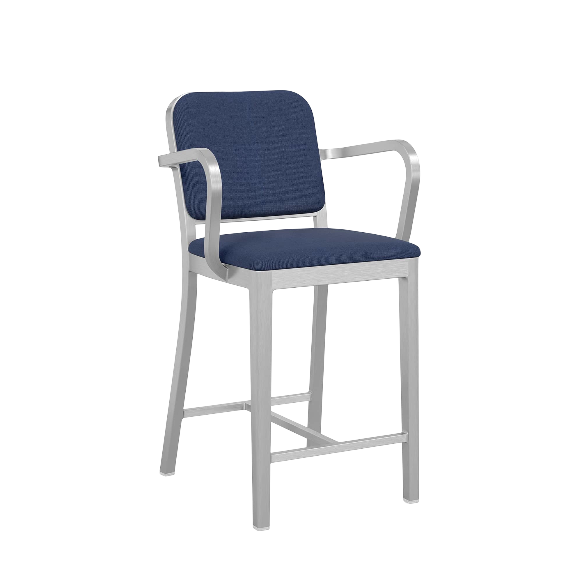 Navy® Officer Stool with arms - Hand Brushed