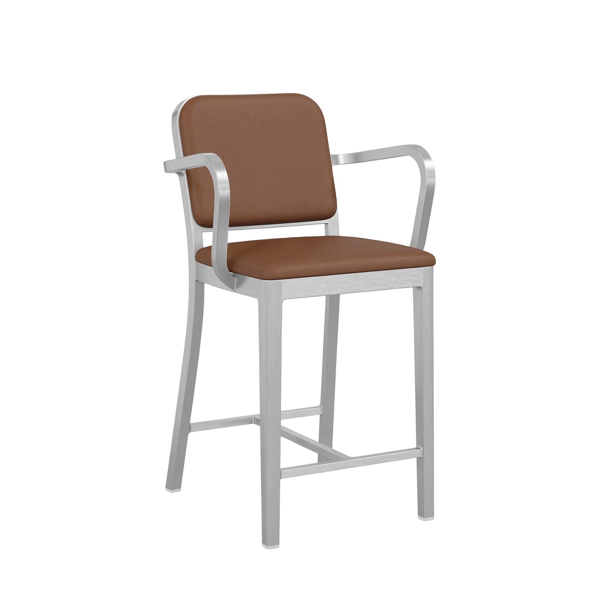 Navy® Officer Stool with arms - Hand Brushed