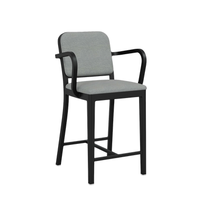 Navy® Officer Stool with arms - Black powder-coated