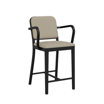 Navy® Officer Stool with arms - Black powder-coated