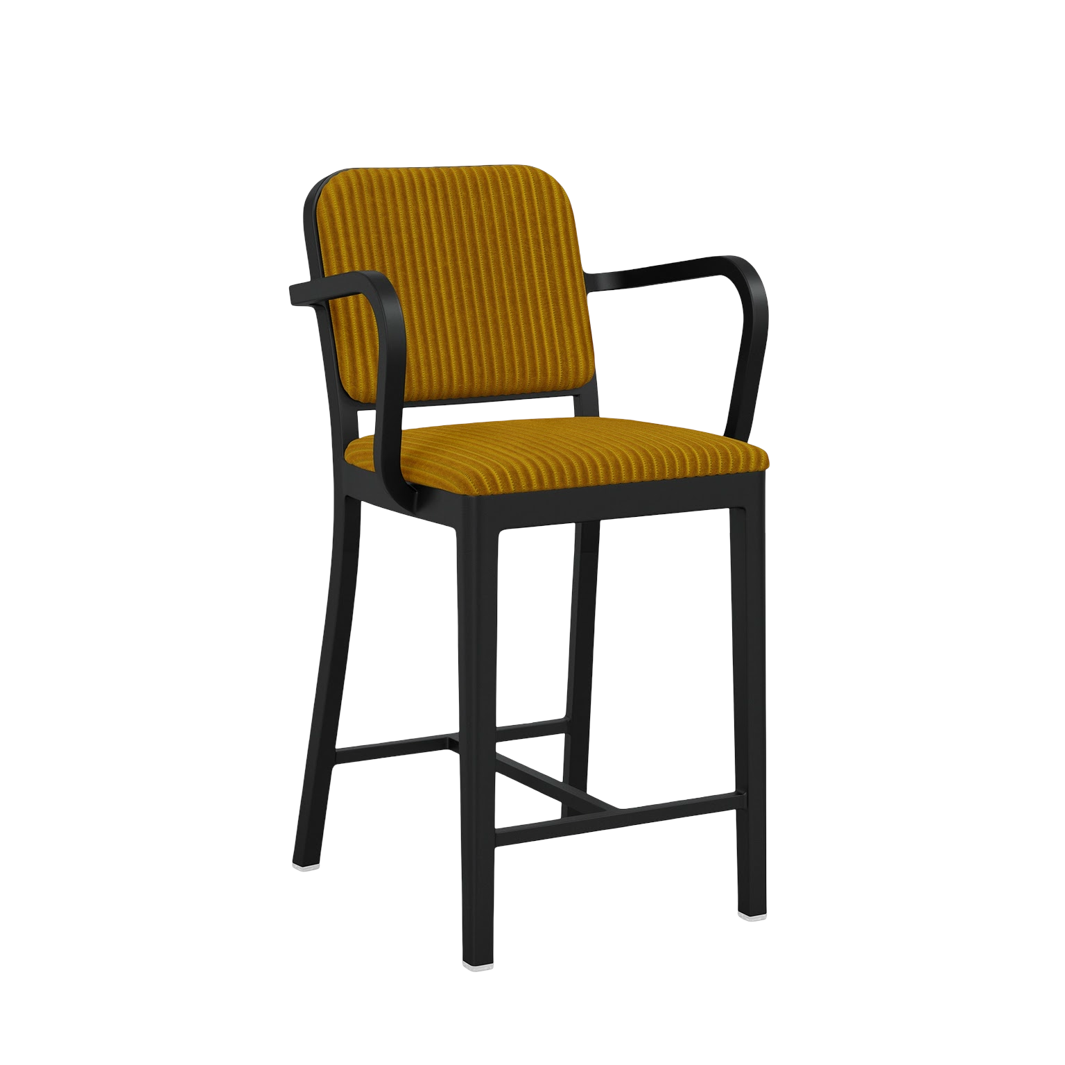 Navy® Officer Stool with arms - Black powder-coated