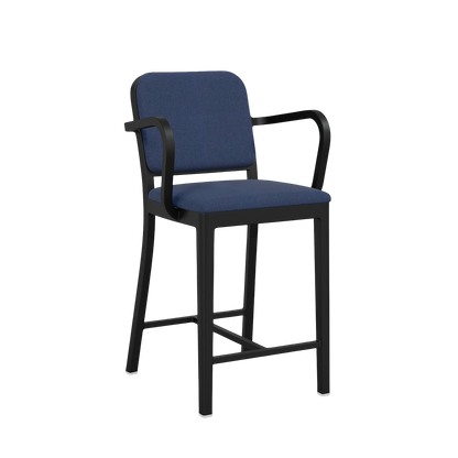 Navy® Officer Stool with arms - Black powder-coated
