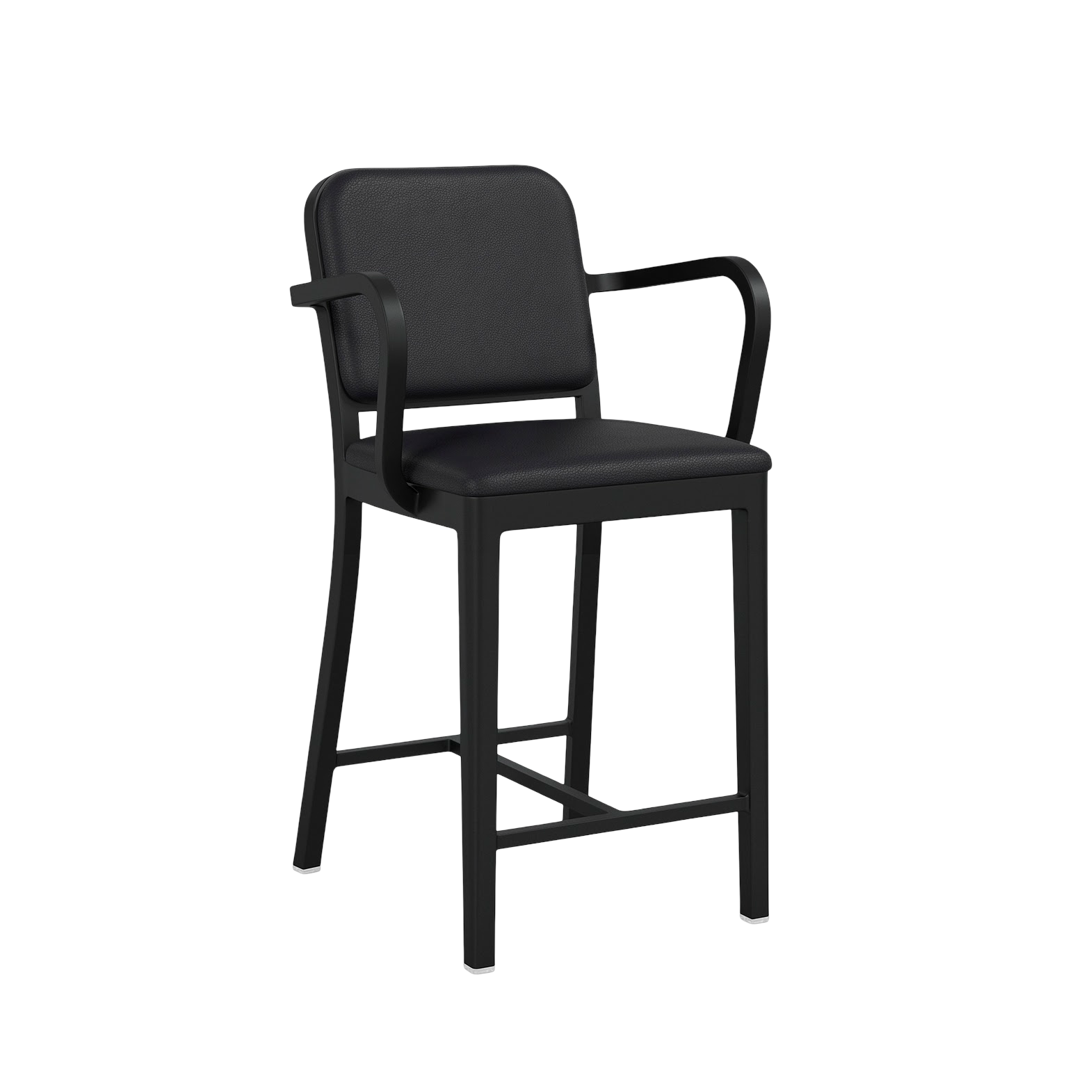 Navy® Officer Stool with arms - Black powder-coated